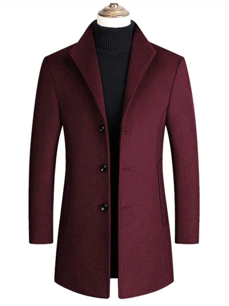 Män Vinterjackor Ullblandningar Cashmere Trenchcoats Man Business Casual Coats - Kamel