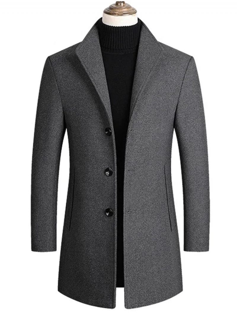 Män Vinterjackor Ullblandningar Cashmere Trenchcoats Man Business Casual Coats - Kamel