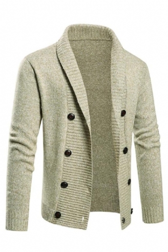 Män Vintern Håller Värmen Stickatröja Slim Fit Dubbelknäppt Casual Cardigan Sweater Knit Coats