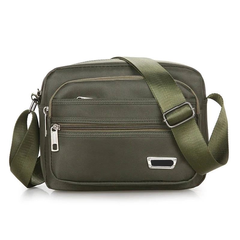 Messenger Bag För Män Mini Business Axelväskor Casual Cross Body Bags Man Flerlager - Svart