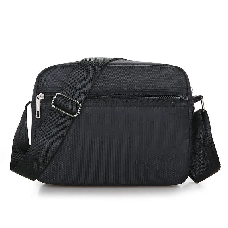 Messenger Bag För Män Mini Business Axelväskor Casual Cross Body Bags Man Flerlager - Svart