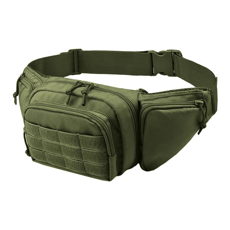 Midjeväska Gun Hölster Militär Fanny Pack Sling Axelväska Utomhus Bröstpaket Dold Pistol Bärhölster - Kaki