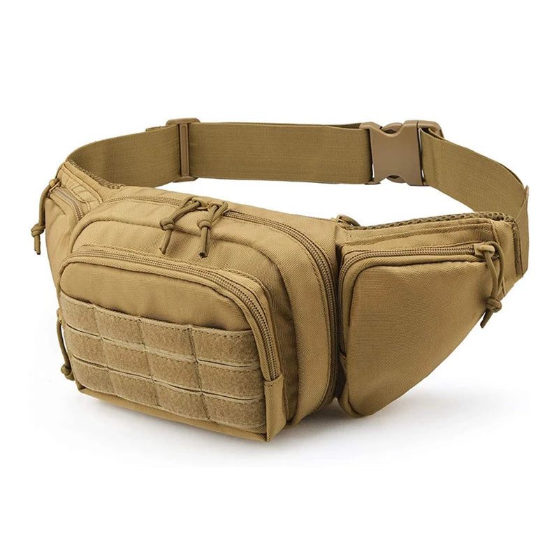 Midjeväska Gun Hölster Militär Fanny Pack Sling Axelväska Utomhus Bröstpaket Dold Pistol Bärhölster - Kaki