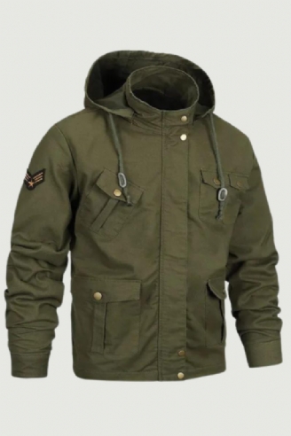 Militär Män Jackor Kappa Man Windbreaker Huvjackor Fritidsjacka Ytterkläder Herrkläder