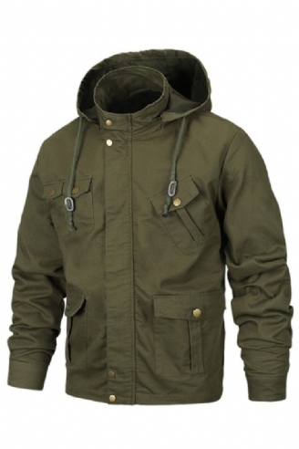 Militärjacka Herr Hooded Cotton Pilotjacka Kappa Army Bomberjackor Cargo Flight Jacka Man