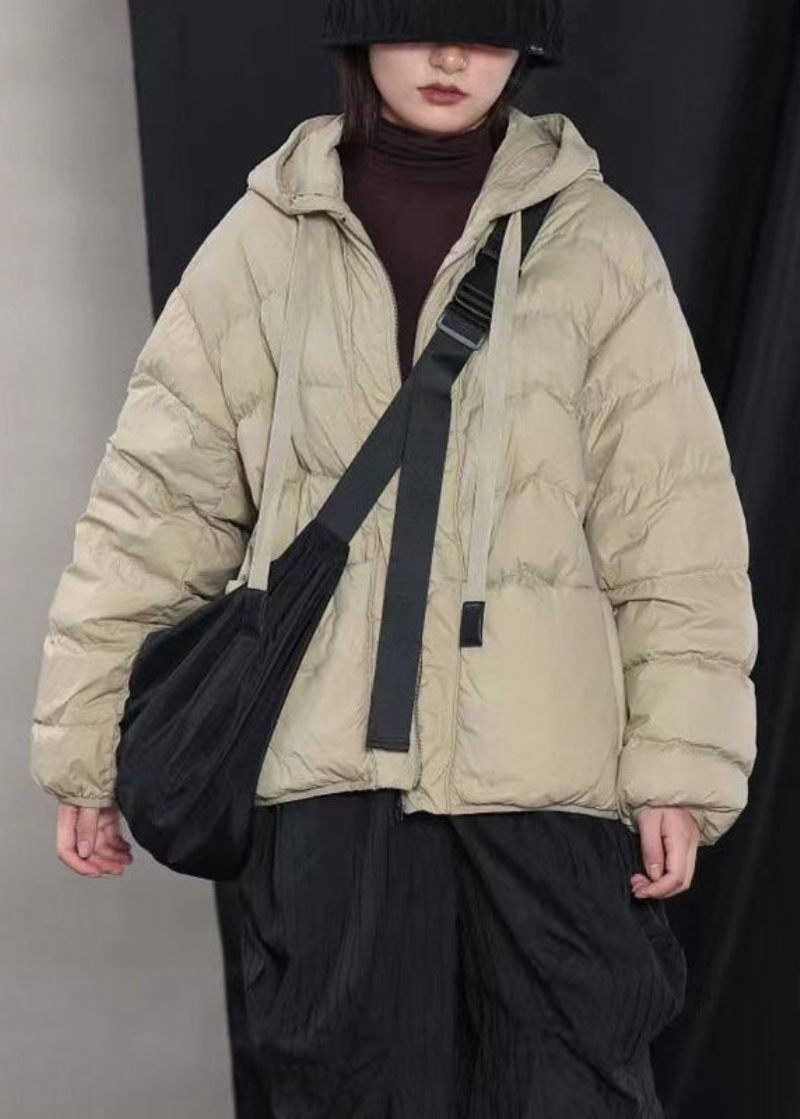 Ny Kaki Hooded Pockets Warm Winter Duck Down Kappa