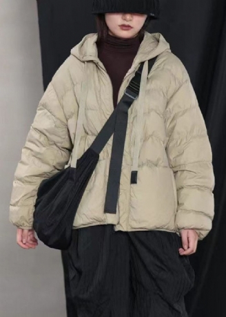 Ny Kaki Hooded Pockets Warm Winter Duck Down Kappa