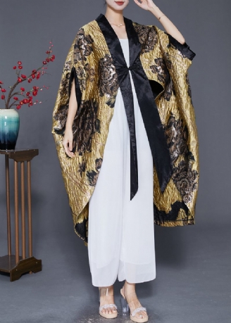 Original Gul Oversized Patchwork Jacquard Silk Cardigan Fall