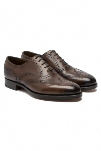 Oxford Brogue Style Bröllopsklänning Formell Bästa Skor Kontor Brudgum Handgjorda Business Designer Man