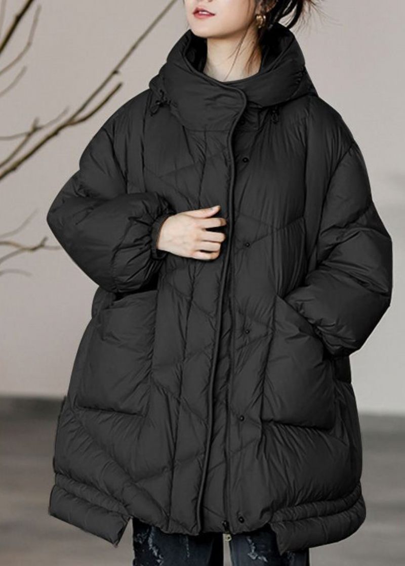 Plus Size Khaki Oversized Fickor Duck Down Puffer Jacka Vinter - Dunjackor för kvinnor