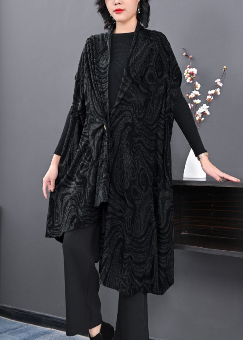 Plus Size Original Cape Style Asymmetriska Yllerockar - Ullrockar för kvinnor