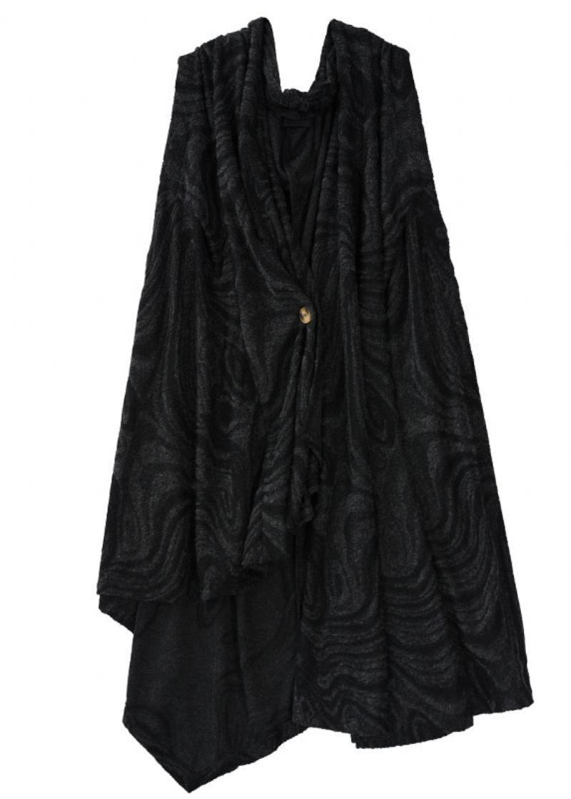 Plus Size Original Cape Style Asymmetriska Yllerockar - Ullrockar för kvinnor