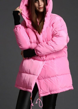 Plus Size Rosa Luva Dragsko Vinter Duck Down Coat