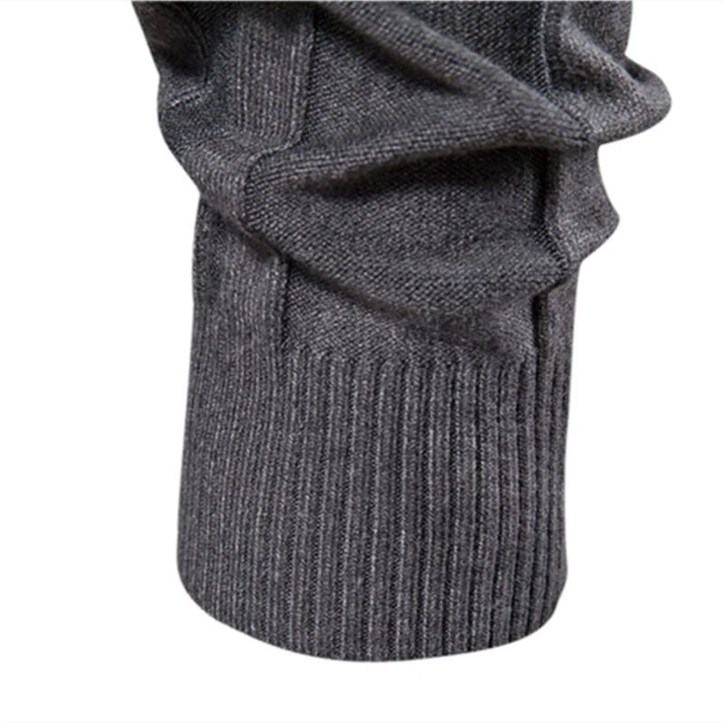 Pullovers Turtleneck Herr Casual Basic Solid Varmrandig Tröja Vintertröjor - Brun