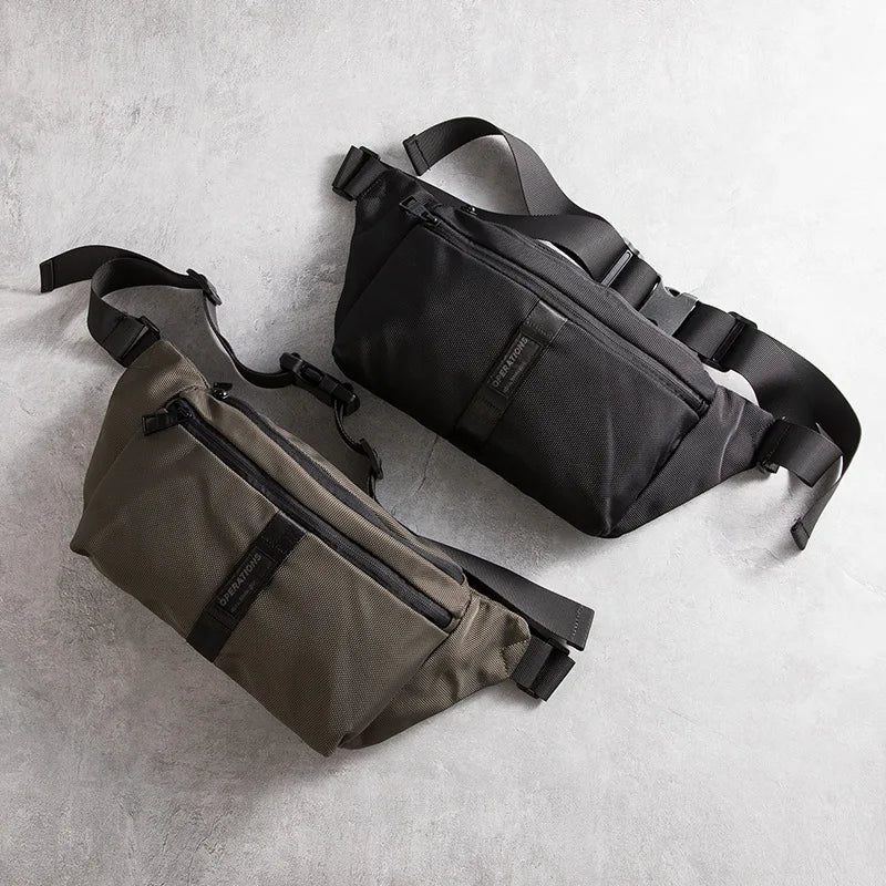 Resebröstväskor För Män Causal Outdoor Shoulder Man Bag Commuter Midjeväska För Män - Grön