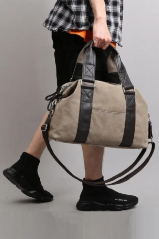 Retro Canvas Handväska För Herr Reseaxelväska Bagageväska Casual Crossbody-väska