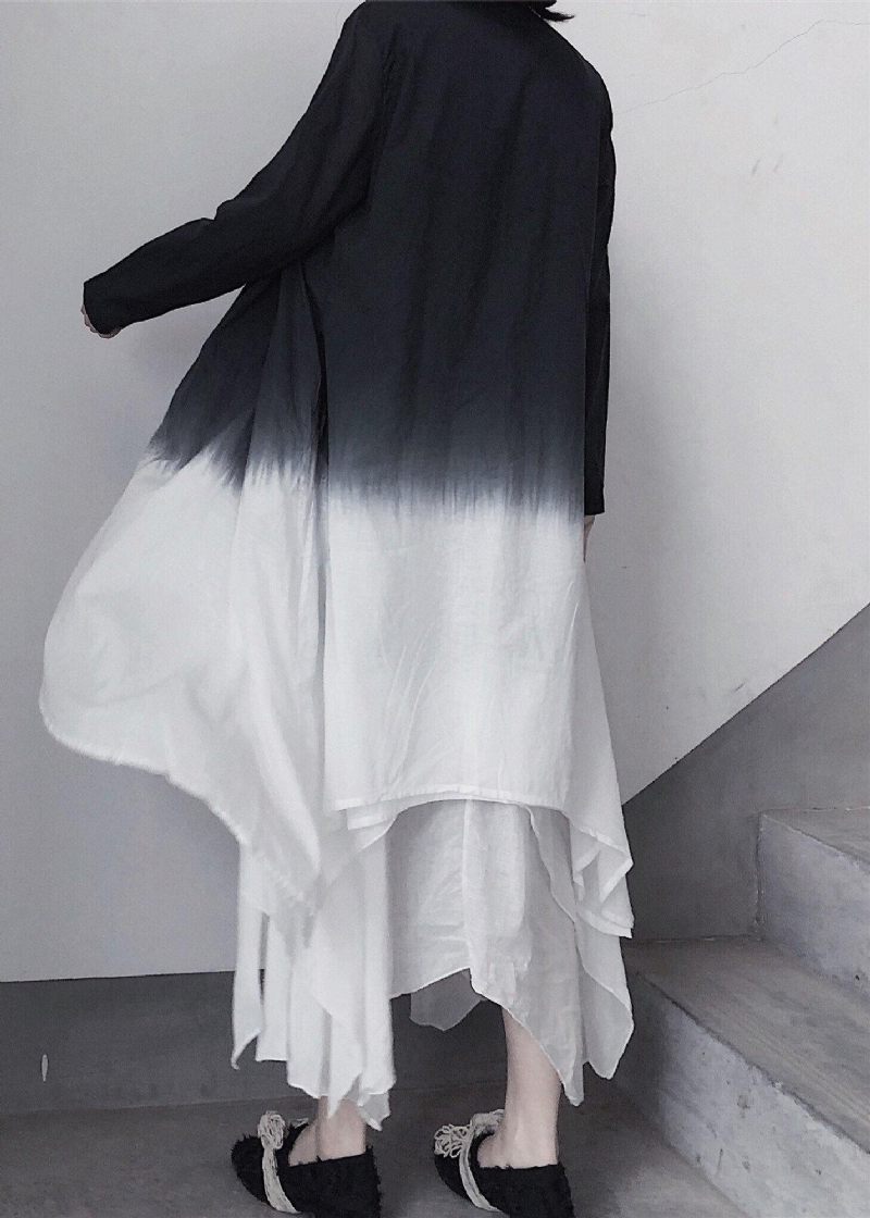 Retro Irregular Double Layer Gradient Cape Coat - Koftor för kvinnor