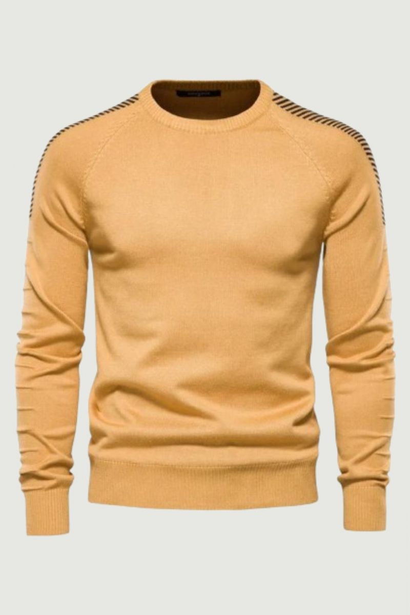 Skarvad Drop Sleeve Sweater Herr Casual O-ringad Slim Fit Pullovers Herrtröjor Vinter Varm Stickad Tröja För