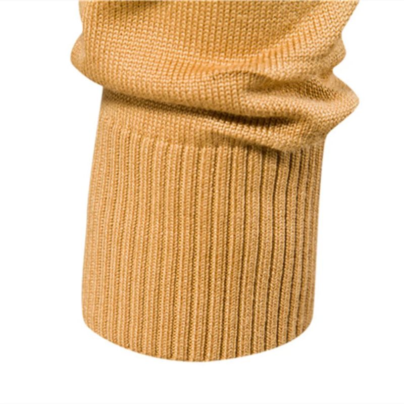 Skarvad Drop Sleeve Sweater Herr Casual O-ringad Slim Fit Pullovers Herrtröjor Vinter Varm Stickad Tröja För - Vit