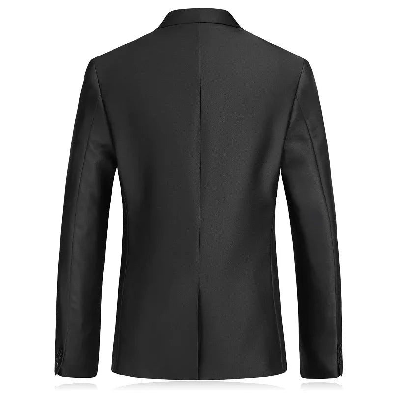 Slim Fit Kostymer Män Notch Lapel Business Bröllop Brudgum Fritid Smoking Senaste Rockbyxdesignerna - Svart