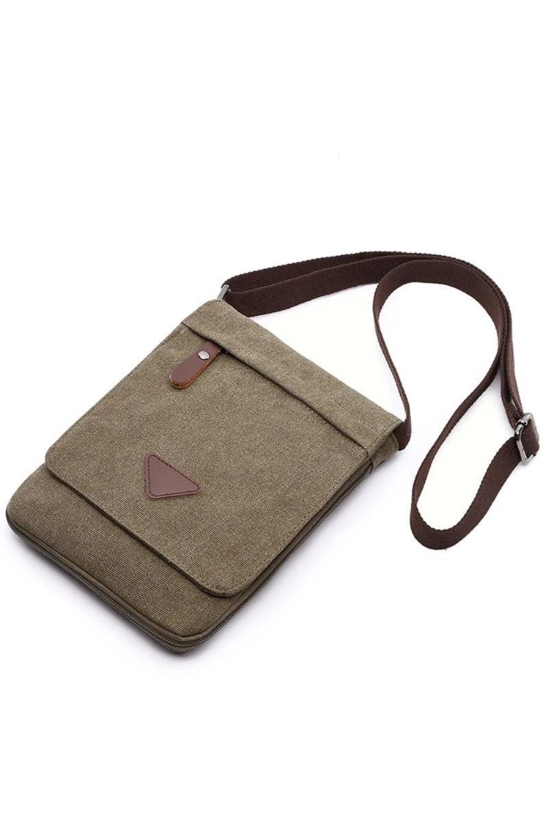 Solid Messenger Starkt Tyg Crossbody-väskor I Vintagestil