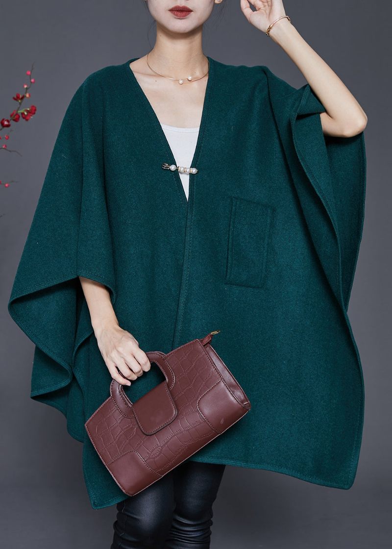 Stil Blackish Green Oversized Woolen Cardigan Winter