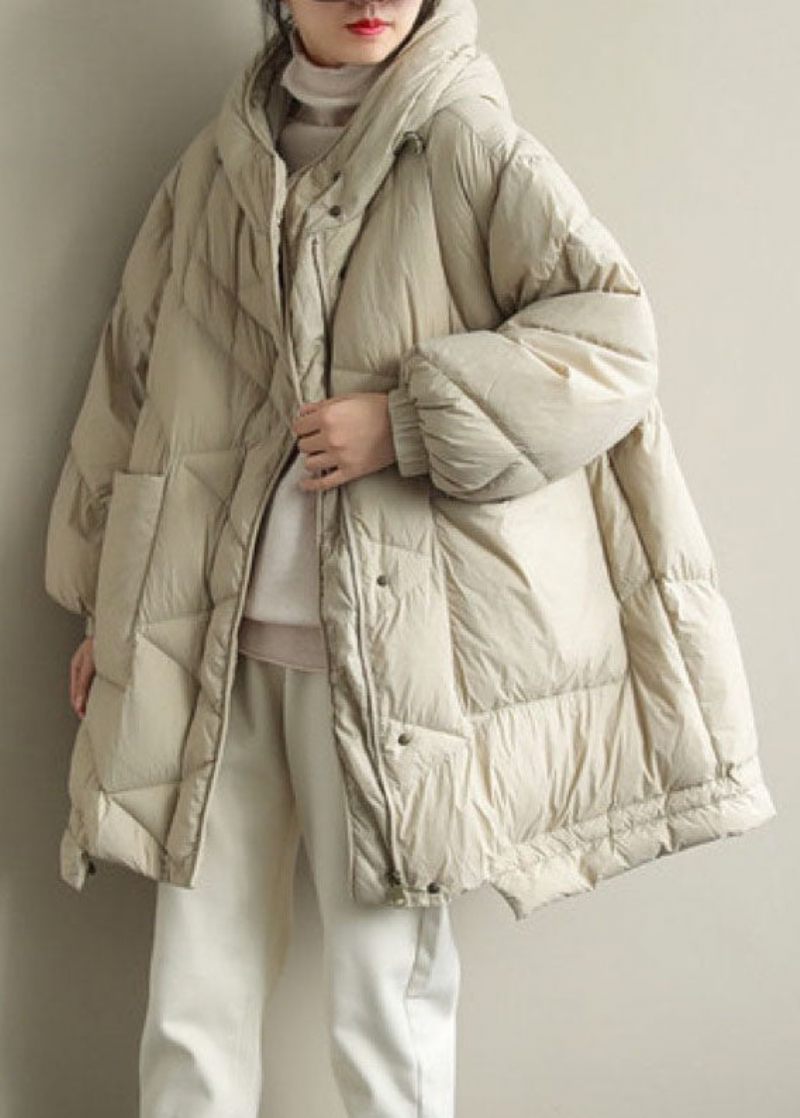 Trendig Beige Stativkrage Varm Vinter Duck Down Coat - Beige