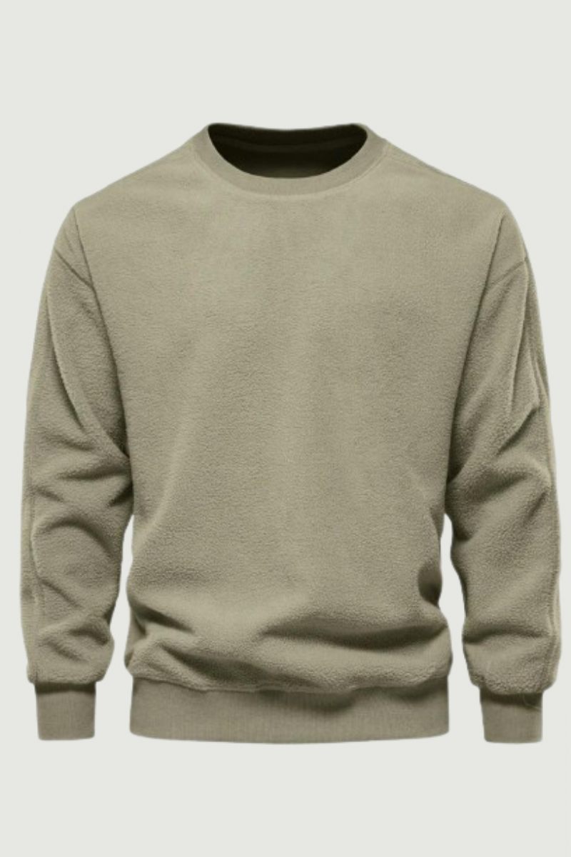 Tröja Herr Höst Vinter Stil Casual Enkel Solid Pullover Top