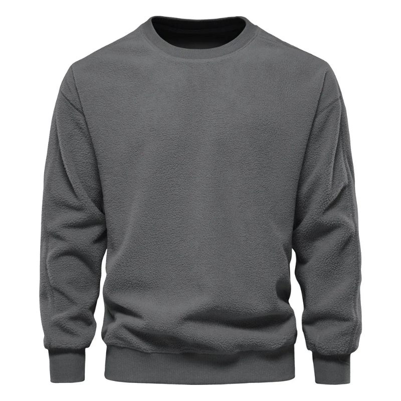 Tröja Herr Höst Vinter Stil Casual Enkel Solid Pullover Top - Svart