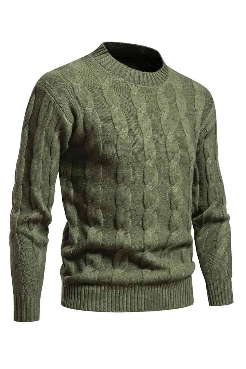 Tröjor Kläder Vinter Vintage Tröja Herr Kappor Enfärgad Randig Turtleneck Höst