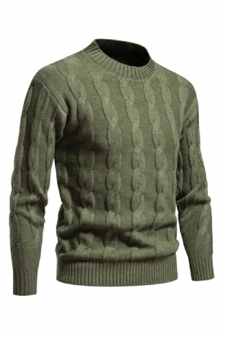 Tröjor Kläder Vinter Vintage Tröja Herr Kappor Enfärgad Randig Turtleneck Höst