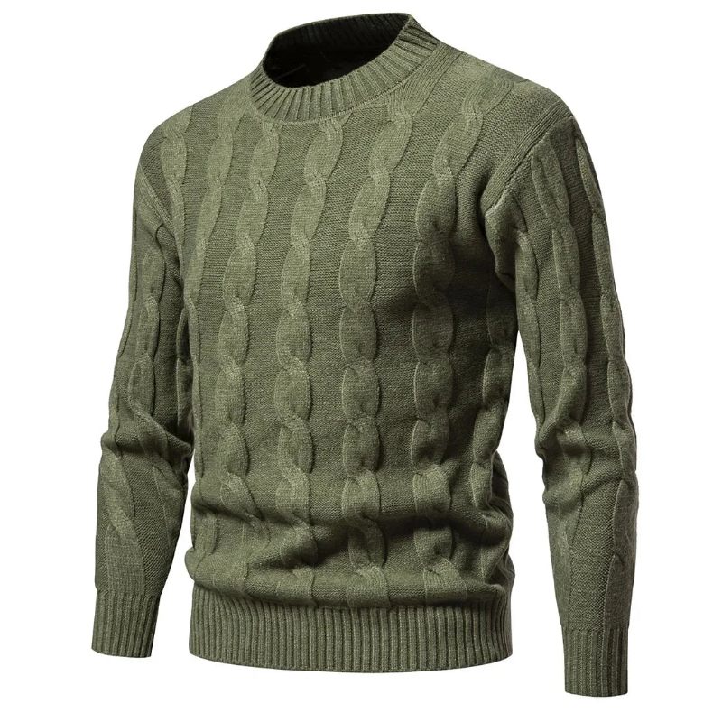 Tröjor Kläder Vinter Vintage Tröja Herr Kappor Enfärgad Randig Turtleneck Höst - Svart