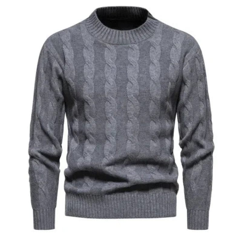 Tröjor Kläder Vinter Vintage Tröja Herr Kappor Enfärgad Randig Turtleneck Höst - Svart