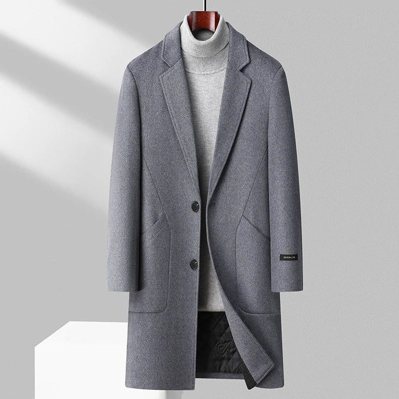 Ullrock Handsome Spring And Autumn Plankton Men Version Av Trend Business Coat - Grå