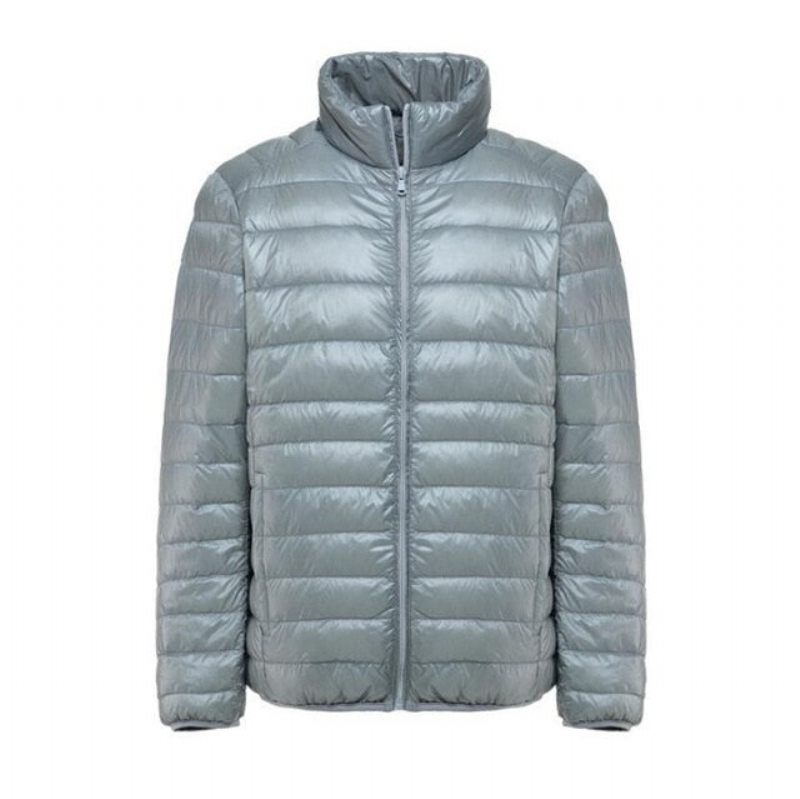 Ultralätt 90 % Vit Dunjacka Herr Chaqueta Hombre Vindtät Casual Parka Tunna Herrjackor Storlek M-3xl - Svart