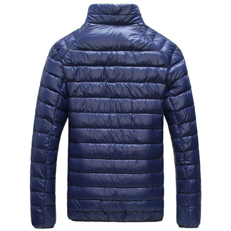 Ultralätt 90 % Vit Dunjacka Herr Chaqueta Hombre Vindtät Casual Parka Tunna Herrjackor Storlek M-3xl - Svart