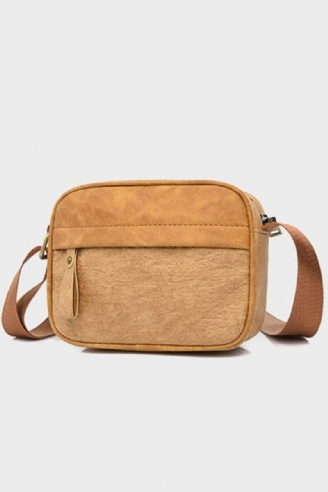 Unisex Vintage Crossbody-väska För Män Miljövänliga Material Handväska Multifunktions Single Shoulder