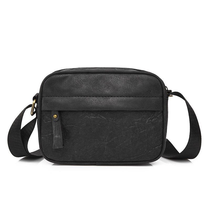 Unisex Vintage Crossbody-väska För Män Miljövänliga Material Handväska Multifunktions Single Shoulder - Svart