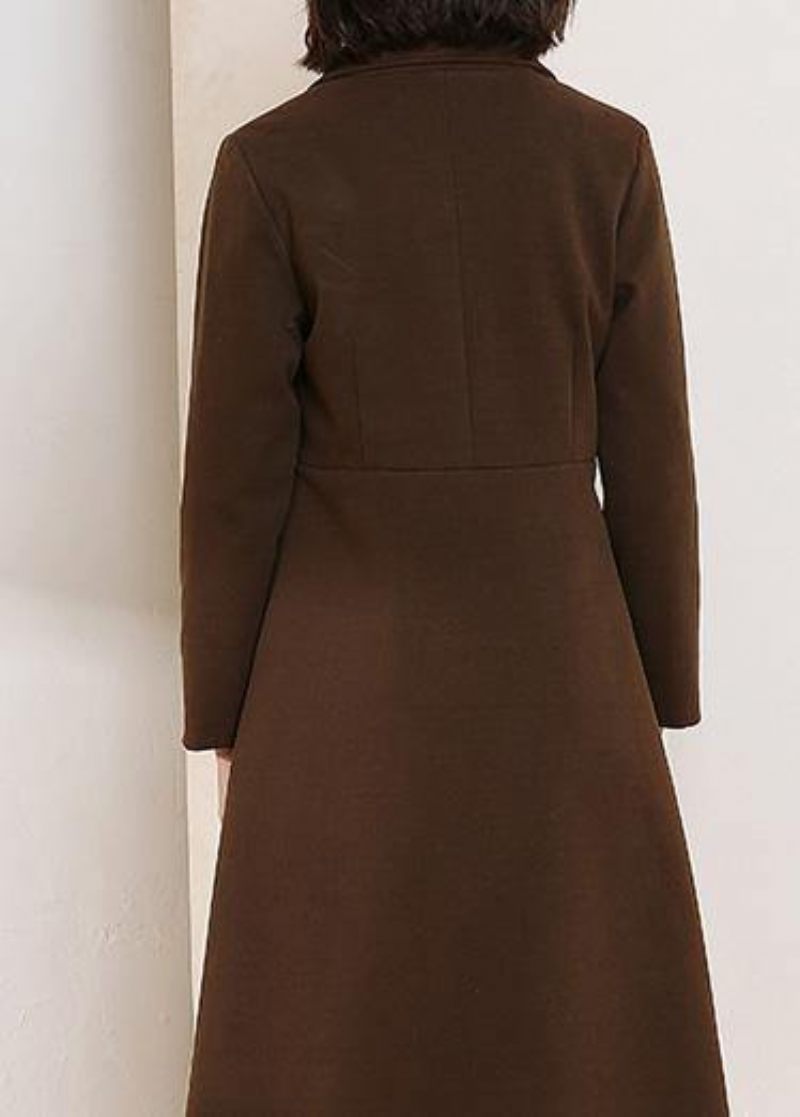 Vacker Choklad Plus Size Trenchcoat Mönster Stor Fåll Våren Damrockar - Trenchcoats för kvinnor