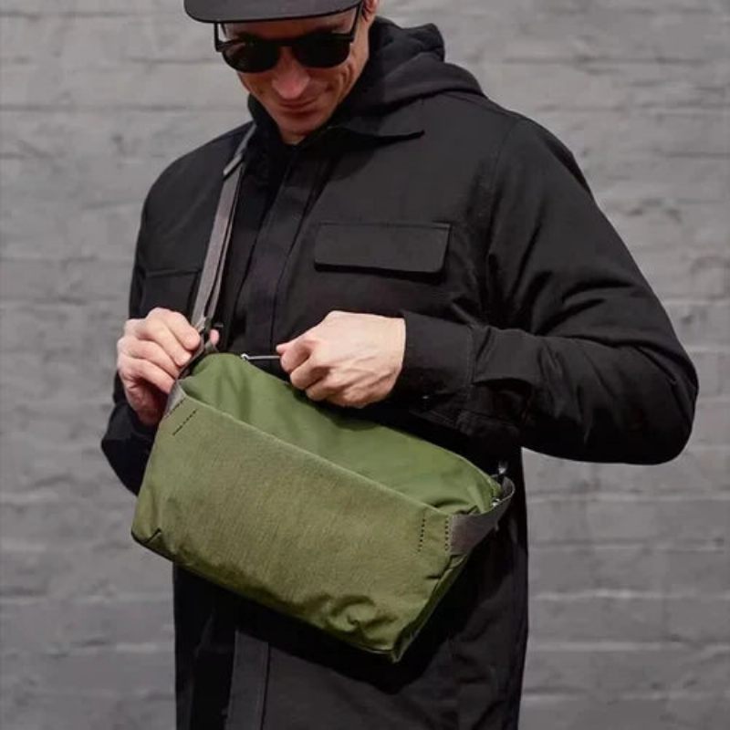 Venture Single Explorer Chest Bag Stor Kapacitet Unisex Messenger Bag - Grön 9L