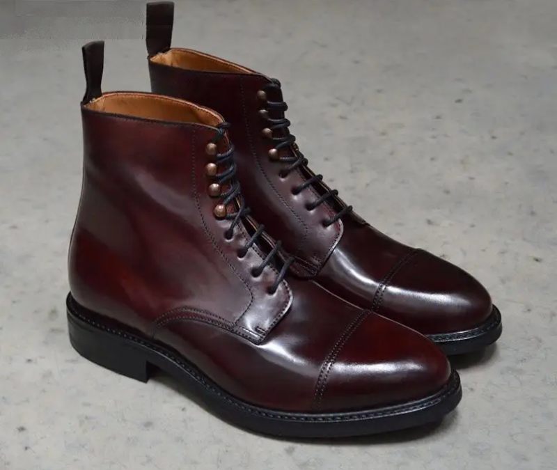 Vinter Herrstövlar Skor Halkfria Add Velvet Work Boots Designer Äkta Läder Hemtjänstskor Herr - Brun