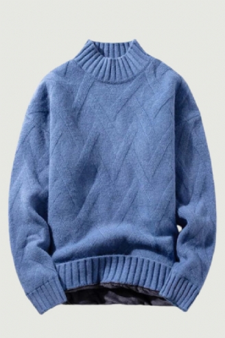 Vinter Män Tröja Turtleneck Stickare Pullovers Varm Fritid Lång Ärm Tjocka Varma Streetwear