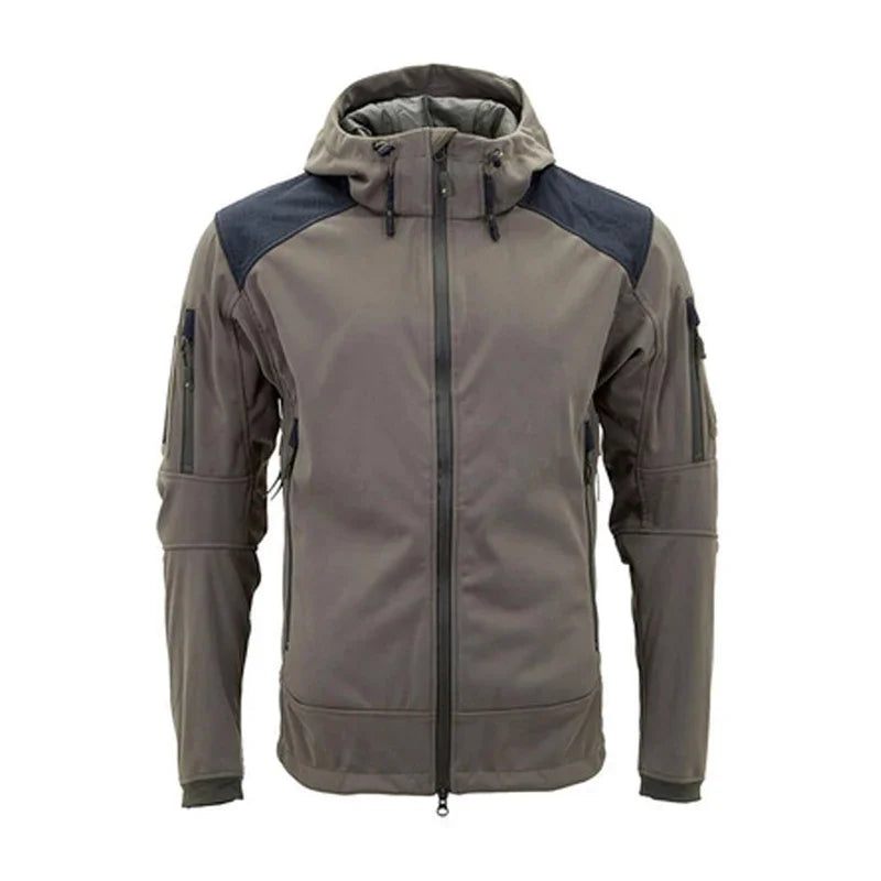 Vinter Soft Shell Tactical Jacka Herr Fleece Huva Military Combat Jackor Outdoor - Armégrönt